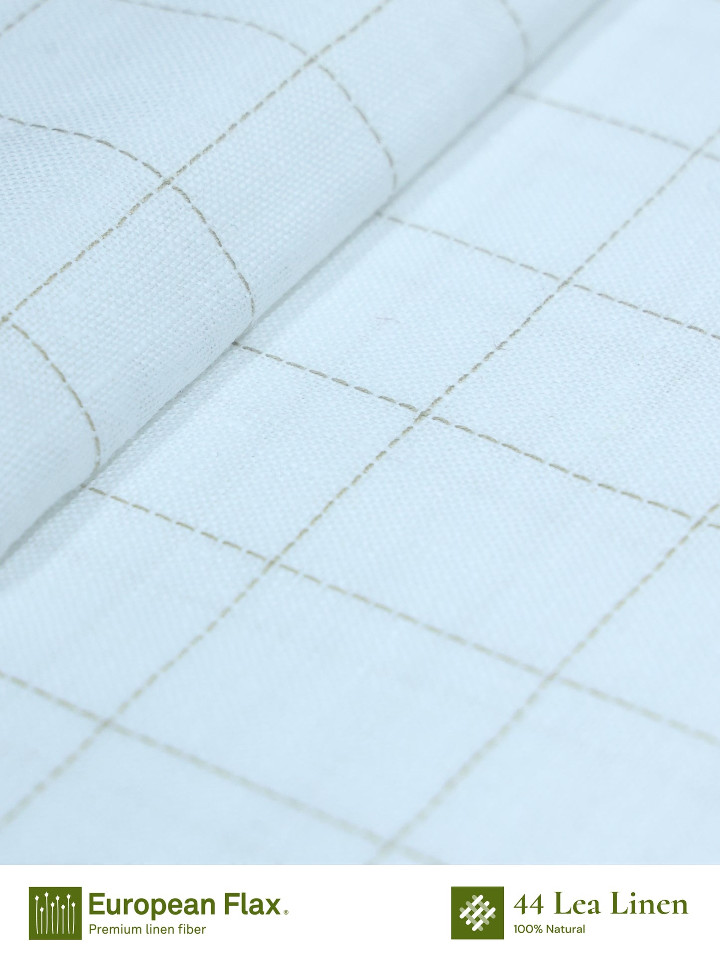 White Check 100% Linen