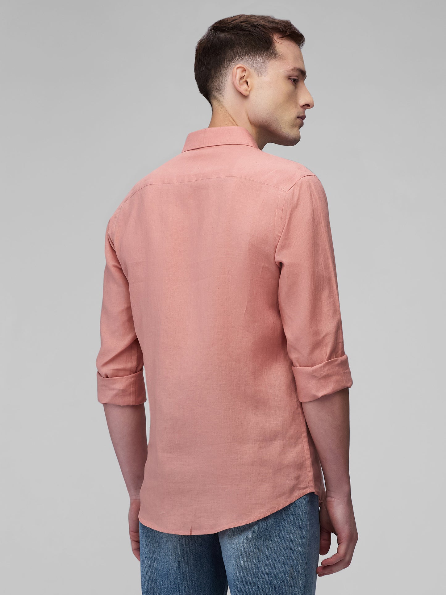 Coral Peach 100% Linen Classic